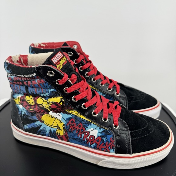 Vans x Marvel Limited Edition Iron Man High Top Shoes Size Men's 8.5 Women's 10 - Picture 1 of 7